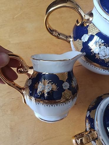 sud separatoru: Çay dəsti, rəng - Göy, Farfor — 4