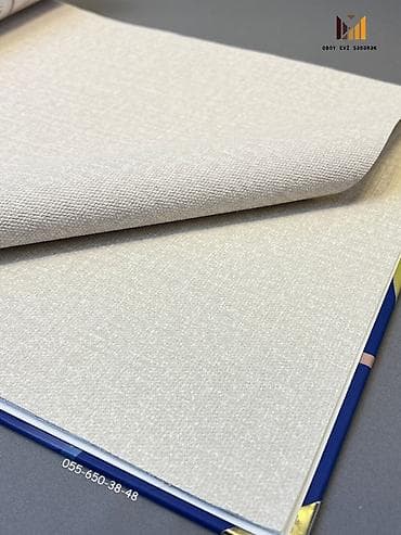 İşıq krem, bej və açıq boz tonlarda teksturalı divar kağızları — 8