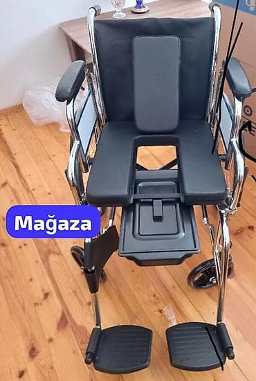 Tibbi avadanlıq: Tualet funksiyalı əlil arabası - Modellər: klassik manual təkərlə — 1