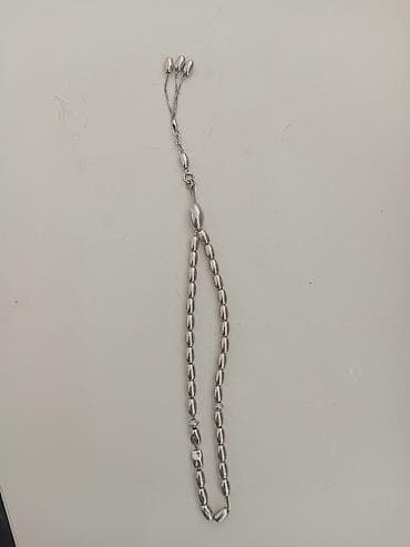 Qol saatları və aksesuarlar: Metall təsbeh - Material: gümüşü rəngdə metal ərinti - Dizayn: oval — 1