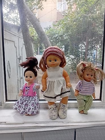 yun corablar: Uşaq oyuncaqları – 3 ədəd kukla seti - Orta kukla: təxminən 35–36 sm — 2