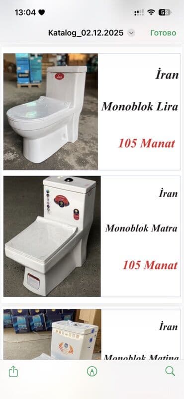 unitaz türkçe: Monoblok unitazlar – İran istehsalı Model seçimləri: Lira, Matra — 3