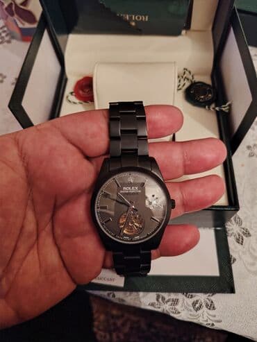 rolex saat qiymətləri: Yeni, Qol saatı, Rolex, rəng - Qara — 12