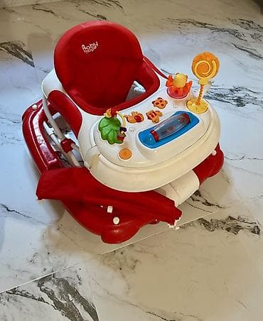 tibbi xalat: Uşaq üçün xodunok Baby Hope uşaq gəzdirəni (walker) – qırmızı/ağ — 1