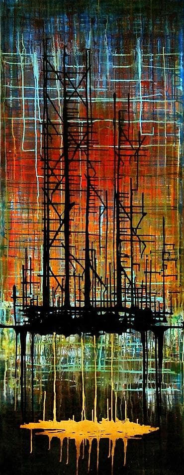 180x70 ketan, yagli boya”QARA QIZIL” lalafo.az -da 180x70 ketan, yagli boya”QARA QIZIL”