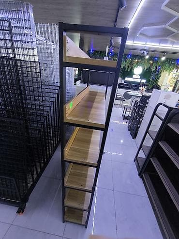 Mağaza vitrini üçün çoxsəviyyəli raf sistemi - Material: metal karkas — 3