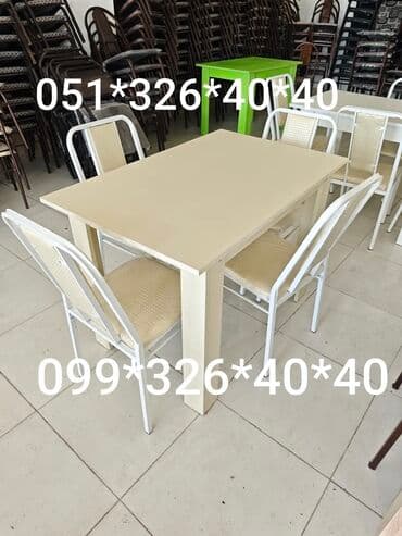 fırlanan stollar: Kafe, yeməkxana və ev üçün masa-stul dəstləri Məhsul təsviri: - — 8