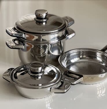 nerj qablar: Tava, Qazan, rəng - Gümüşü, Belçika — 1