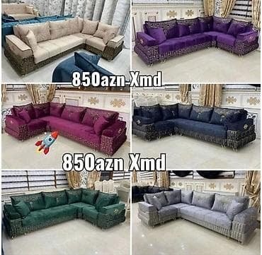 Künc divan dəsti – müxtəlif rəng seçimləri ilə - Model: L formalı