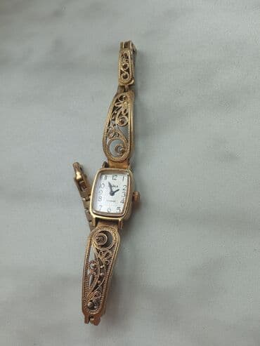 İşlənmiş, Qol saatı, Chayka, rəng - Qızılı