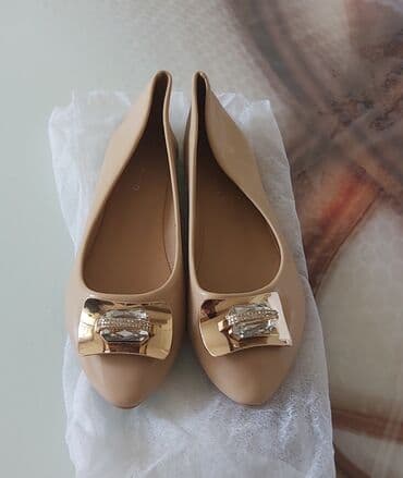 домашние женские тапочки балетки: Балетки, Размер: 37, цвет - Бежевый, Б/у — 3