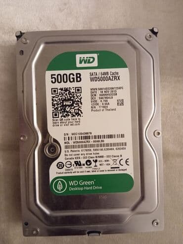 notebook 500gb: Внутренний Жёсткий диск (HDD) Western Digital (WD), 512 ГБ, 5400 RPM, 3.5", Б/у — 1