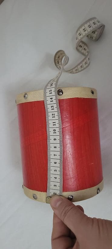 zərb: Qırmızı nağara (kiçik ölçü) - Korpus: silindrik, qırmızı rəngli bədən — 4