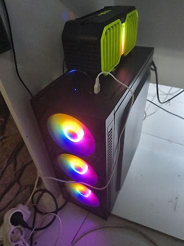 video kartı: Təcili satılır RGB işıqlı oyun/ofis kompüteri (sistem bloku) - — 1