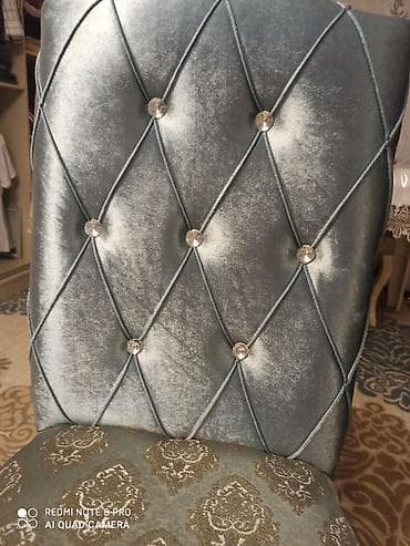 masa: Qonaq otağı üçün, İşlənmiş, 6 stul — 2