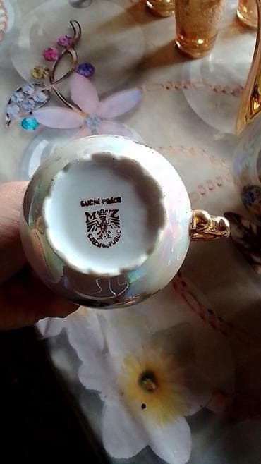 Termoqablar: Çay dəsti, rəng - Qızılı, Farfor, 6 nəfərlik, Çexiya — 2