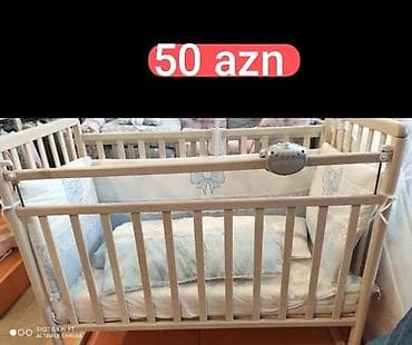 tula: Oğlan və qız üçün, İşlənmiş, Dördbucaq, Beşik, Dəst ilə, Matras ilə, Yellənmə mexanizmsiz — 1