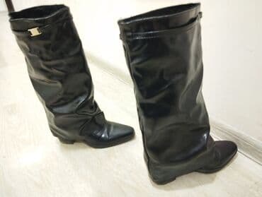 Tuflilər: Çəkmə, Ölçü: 39, rəng - Qara, İşlənmiş — 2