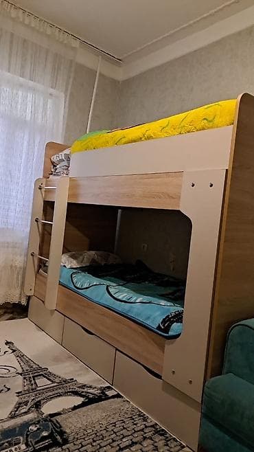 qosa carpayi: Oğlan və qız üçün, Çarpayı, Matrassız, Siyirməli, Laminat — 1