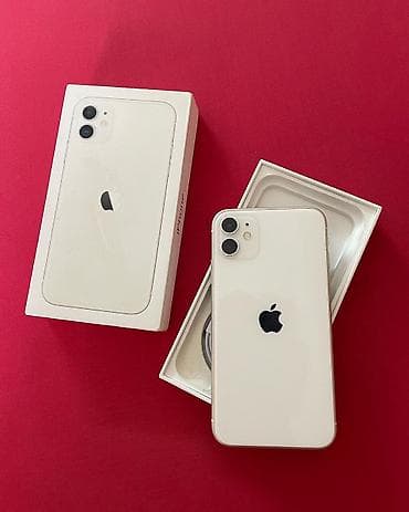 IPhone 11, 128 GB, Ağ, Zəmanət, Kredit, Face ID