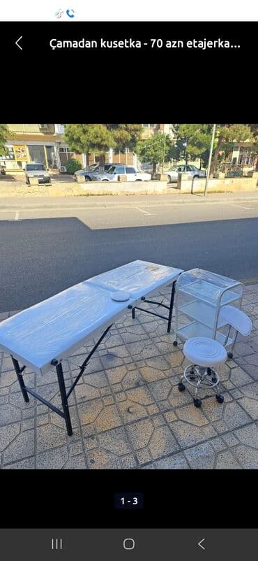 xirdalanda masaj edirem: Çoxfunksiyalı salon dəsti - Portativ qatlanan masaj/kosmetologiya — 1