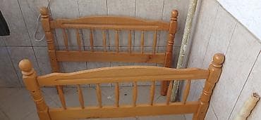 kravat basliqlari: Taxta çarpayı başlıqları (2 ədəd) - Material: tam ağac, laklanmış — 2