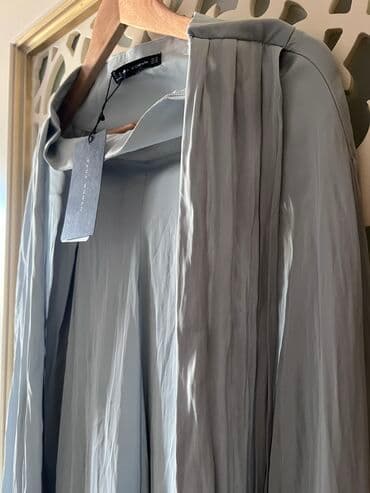 белые плиссированные юбки: Макси Юбка, Zara, Хлопок, S — 3