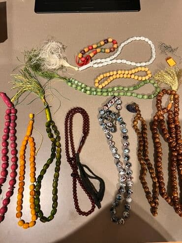 qaralmayan bijuteriya: Məcmu təsbeh dəsti – müxtəlif material və dizaynlarda - Rəngarəng — 1