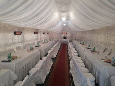 palat: Açıq hava tədbirləri üçün iri həcmli ağ şatır çadır - Tip: modul — 10