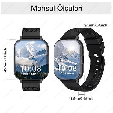 sensor saatlar: Yeni, Smart saat, Sensor ekran, rəng - Qara — 2