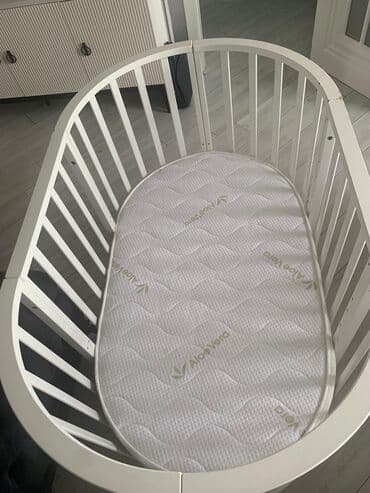 купить кровать трансформер: Oğlan və qız üçün, İşlənmiş, Beşik, Matras ilə, Yellənmə mexanizm ilə — 5