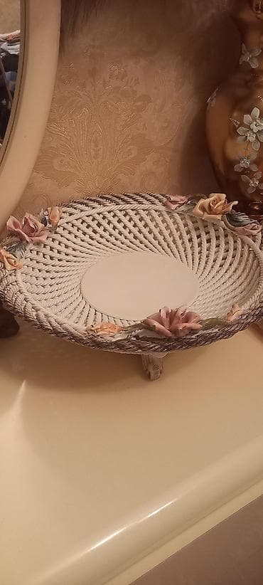 sufreler: Dekorativ keramika meyvə/qənnadı qabı - Material: keramika/porcelan - — 1