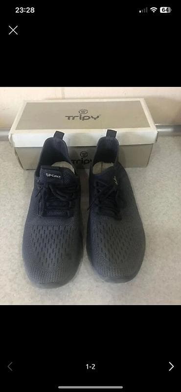 Kişi idman ayaqqabısı – Tripy (model “SPORT” etiketli) - Rəng: tünd — 3