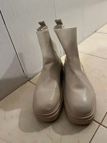 sapaskiler: Bej rəngli qadın çəkmələri - Model: Chelsea tərzində - Rəng: Açıq — 2