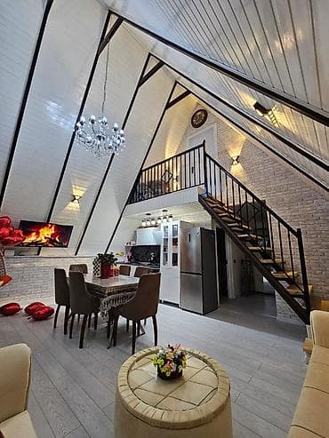 элитные 3 комнатные квартиры: A‑Frame dizaynlı şüşə fasadlı rahat istirahət evi – şəxsi həyətyanı — 9