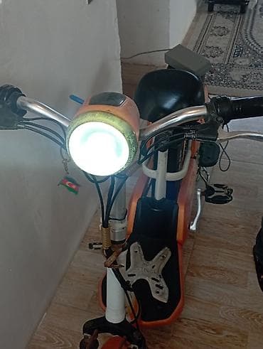 Elektrik velosipedi/skuteri – Mates markası - Rəng: narıncı-ağ