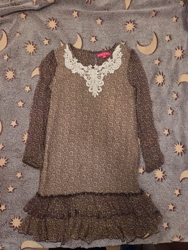 Oyuncaqlar: Qız uşaqları üçün geyim dəsti - Foto 1: Zərif zolaqlı ziyafət donu və — 3