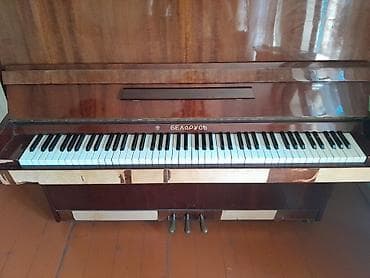 Klavişli alətlər: Upright pianino - Korpus: parlaq laklı tünd qəhvəyi ağac örtük — 3