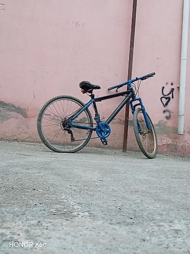 velsopet: Şəhər/dağ tipli velosiped - Göz oxşayan dizayn: mavi-qara rəng — 3