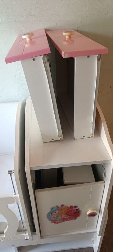 детская кровать трансформер: Oğlan və qız üçün, Dördbucaq, Beşik, Dəst ilə, Matrassız, Yellənmə mexanizmsiz — 1