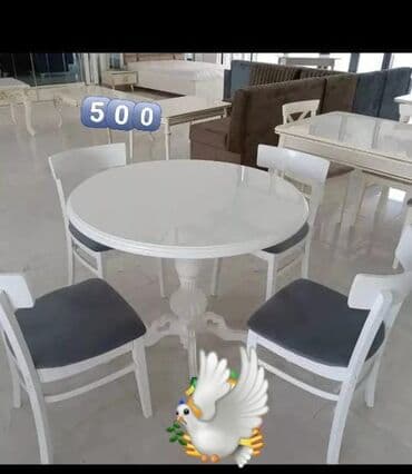 Mətbəx üçün, Yeni, Yumru masa, 4 stul