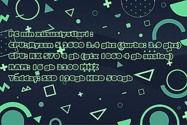 Masaüstü kompüterlər və iş stansiyaları: Oyun üçün stolüstü PC (ps5 ilə barter mümkündür) Texniki — 4