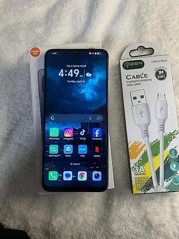 honor planset: Honor X7a, 128 GB, Barmaq izi, Face ID — 3