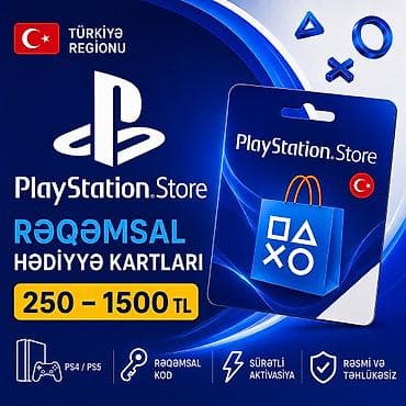 🎮🇹🇷🔑 PlayStation Store Türkiyə Rəqəmsal Hədiyyə Kartları PlayStation — 1