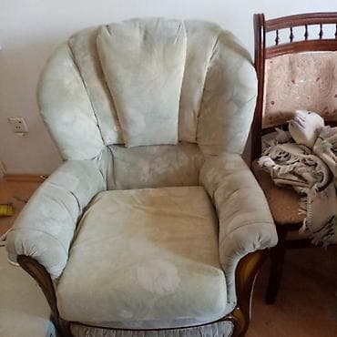 divan desti: Klassik mebel dəsti - Qonaq otağı üçün 3 hissəli yumşaq mebel: 3 — 4