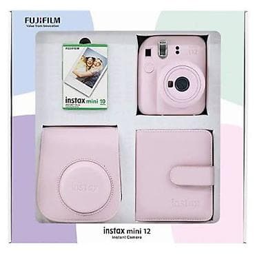 instax mini 12: Fujifilm Instax Mini 12 instant kamera dəsti. Dəstə daxil olanlar: - — 1
