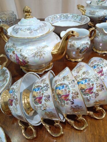 Tavalar: Çay dəsti, rəng - Ağ, Farfor — 2