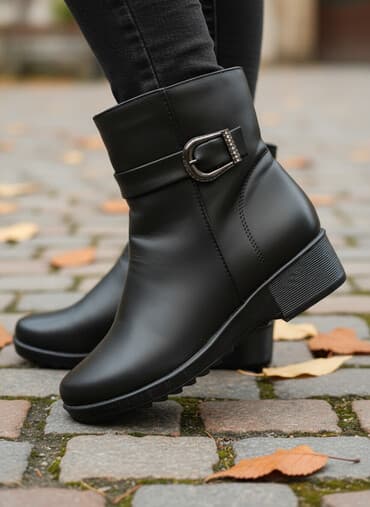 rezin qısa çəkmələr: Ölçü: 37, rəng - Qara, Yeni — 1