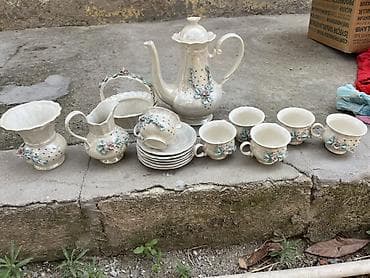 çaydan: Çay dəsti, rəng - Ağ, Farfor, 6 nəfərlik — 1