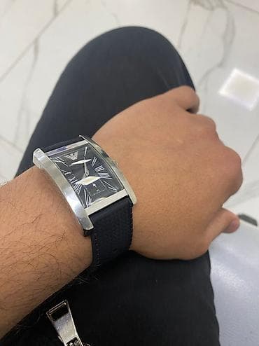 İşlənmiş, Qol saatı, Emporio Armani, rəng - Qara